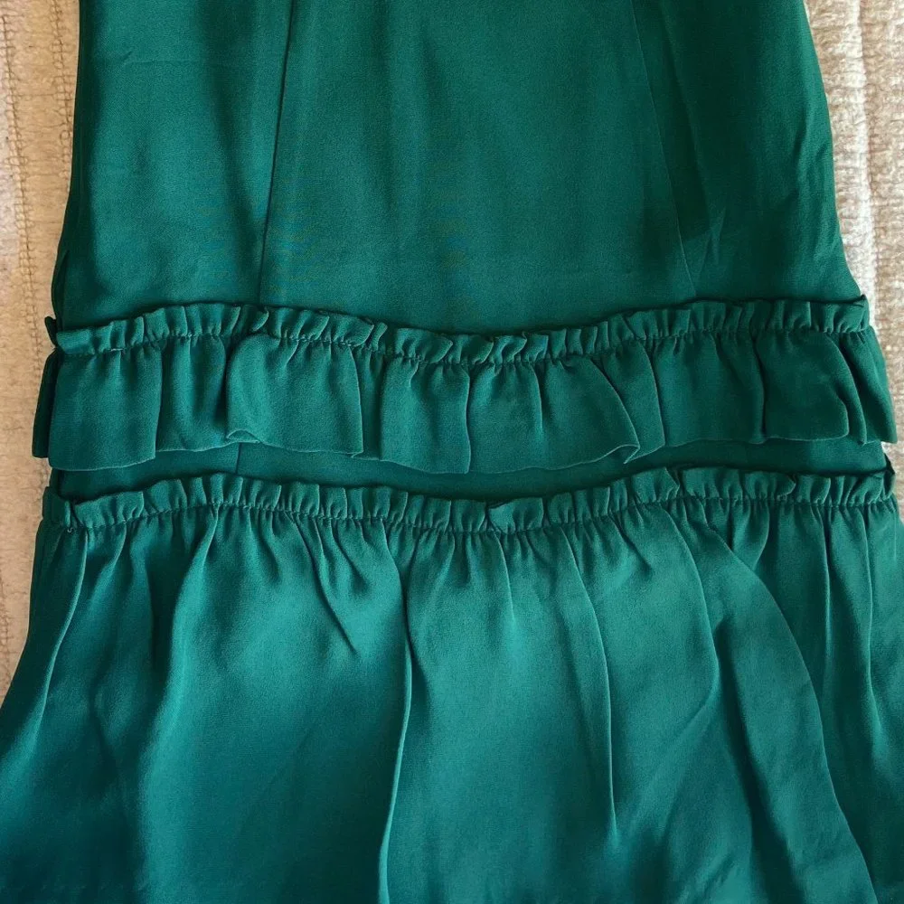 J Crew Crewcuts crepe green ruffled dress with pockets, Girls size 6, NWT - Picture 10 of 10